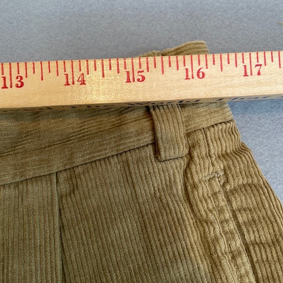 Bills Khakis Corduroy Pants Mens 34 Classic Fit Pleated Brown Tan Unhemmed New - Picture 11 of 16
